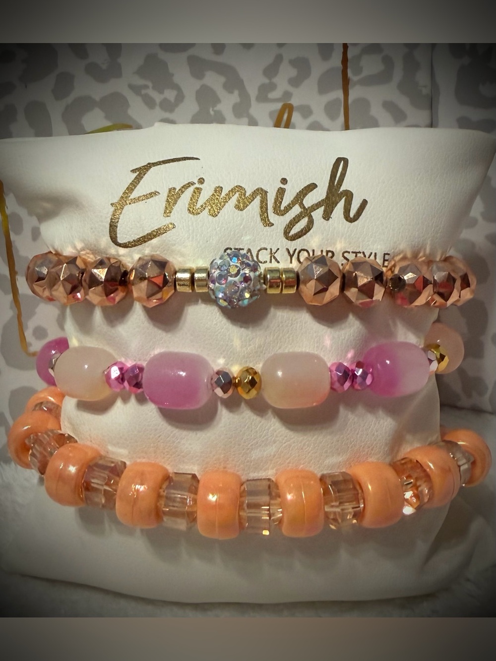 New ERIMISH Bracelets 3 Pc Stack - Multi - Custom Regular, Kids or Extended Size
